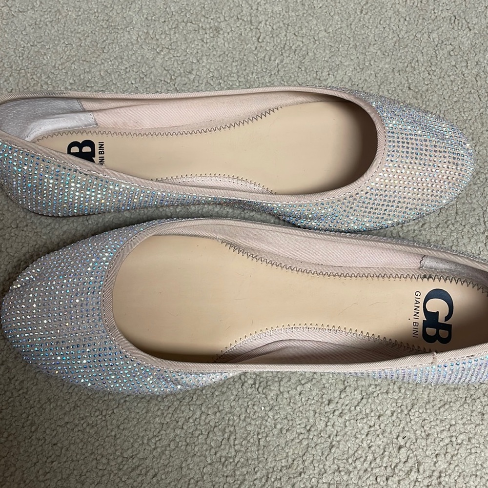 gianni bini rhinestone flats